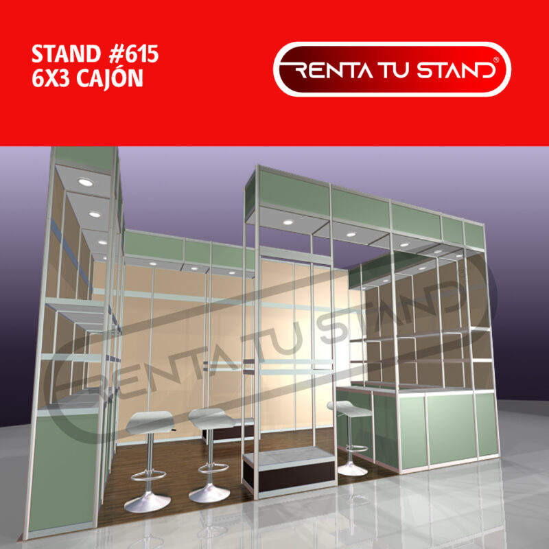 Stand #615 aluminio cajon