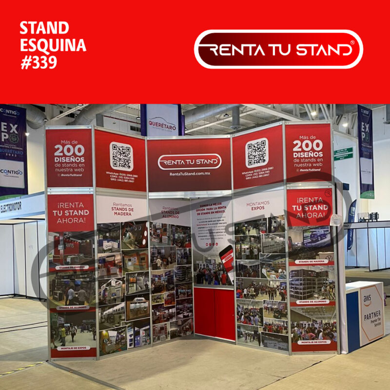 Stand en esquina de aluminio #339