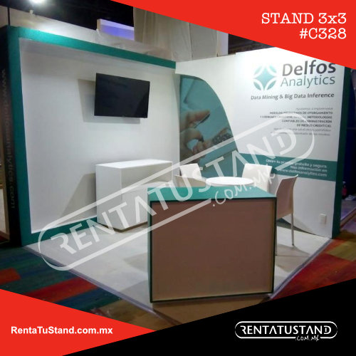 Stand de madera C328, formato esquina