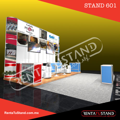 Stand en renta #601 sistema octanorm 6x3 o 6x6 en renta-tu-stand