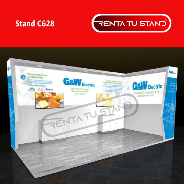 Stand 6x3 esquina #628 en renta tu stand