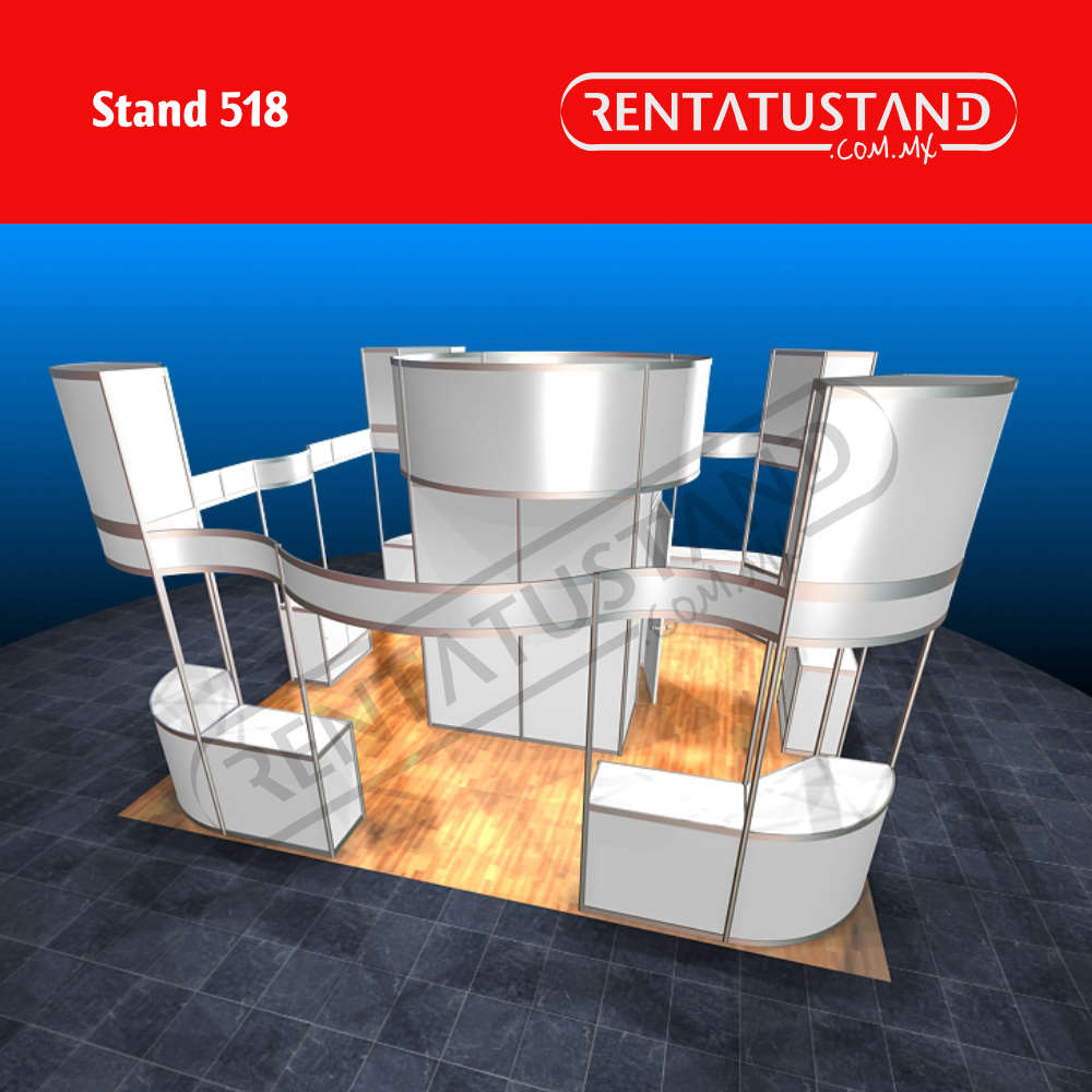 Stand 6x6 isla #518 en renta tu stand