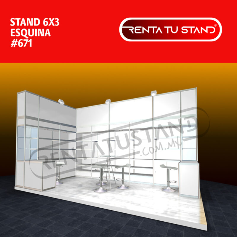 Stand 6x3 esquina en aluminio #671