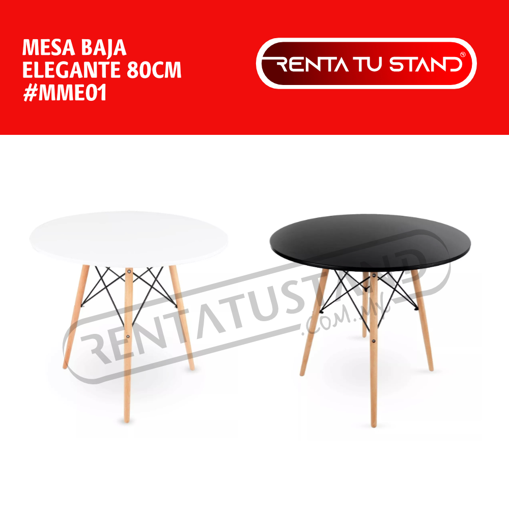 Mesa Elegante Blanca 80cm