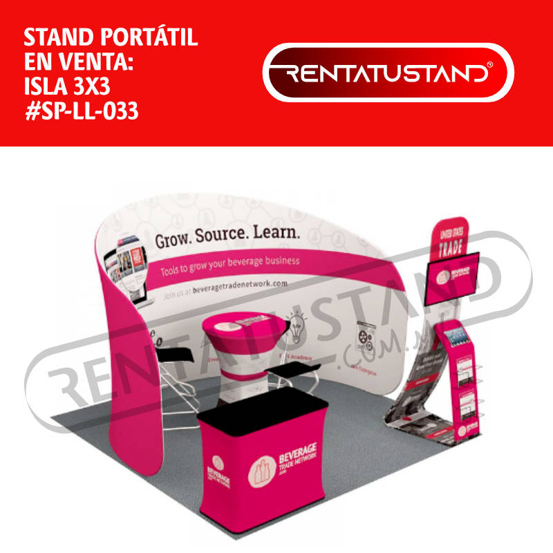 Stand publicitario portátil 3x3 en venta